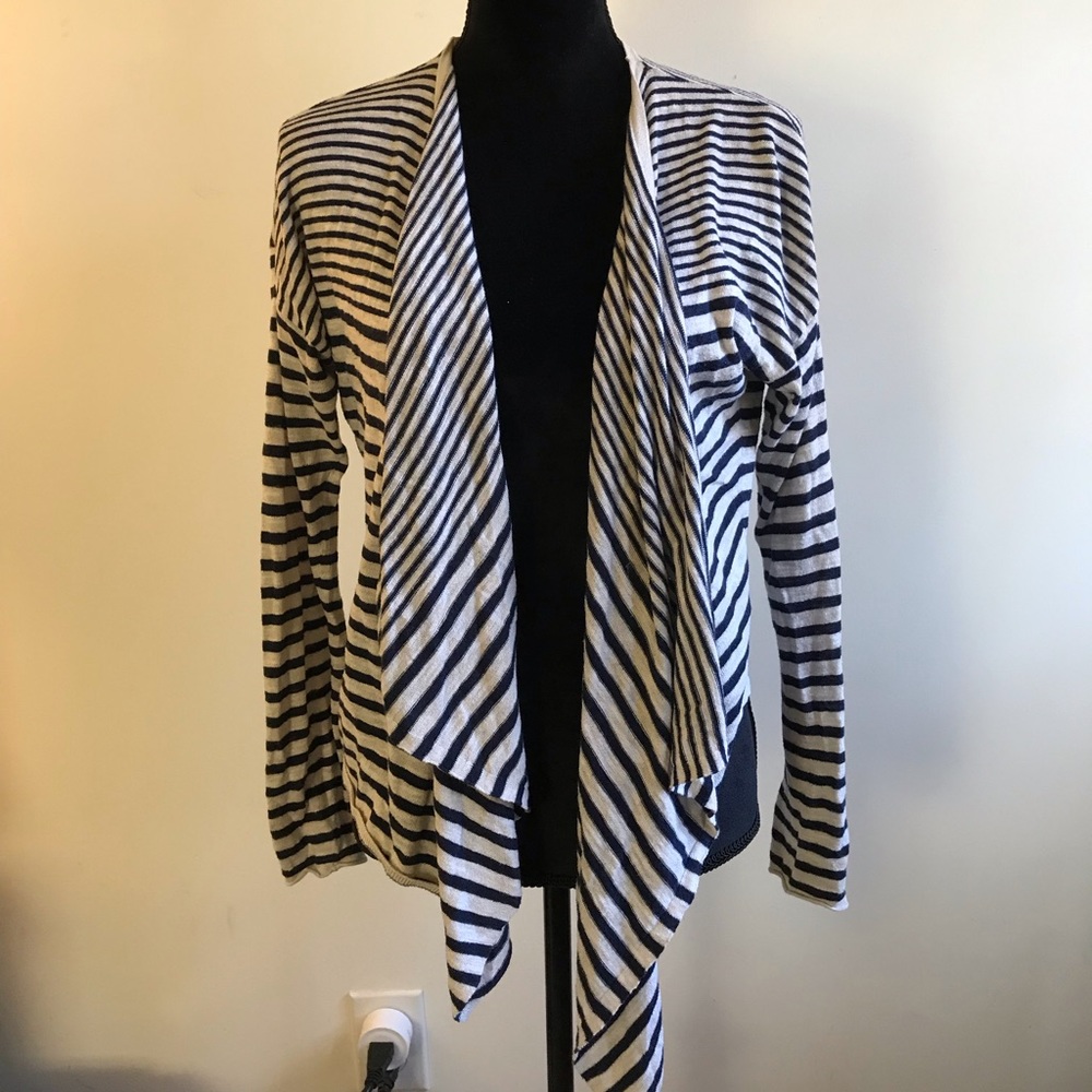 Navy striped cardigan